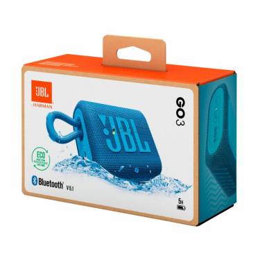 JBL Go 3 Eco Bluetooth Portable Waterproof Speaker Blue