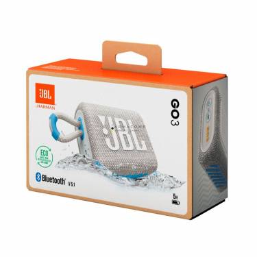 JBL Go 3 Eco Bluetooth Portable Waterproof Speaker White