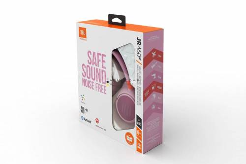 JBL JR460NC Wireless/Wired Bluetooth Headset for Kids Pink