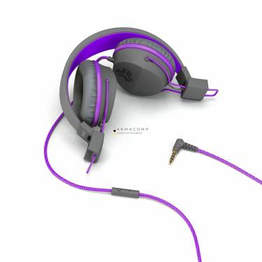 JLab JBuddies Studio On-Ear Folding Headset Graphite/Purple