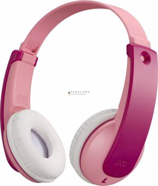 JVC HA-KD10W-P Wireless Bluetooth Headphones for Kids Pink