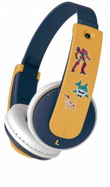 JVC HA-KD10W-Y Wireless Bluetooth Headphones for Kids Yellow/Blue