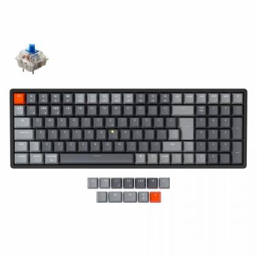 Keychron K4 Wireless Mechanical RGB Blue Switch Gateron Hot Swap Keyboard Black UK