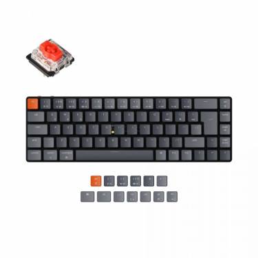 Keychron K7 Ultra-slim Wireless Mechanical Gateron RGB Backlight Red Switch Keyboard Black UK