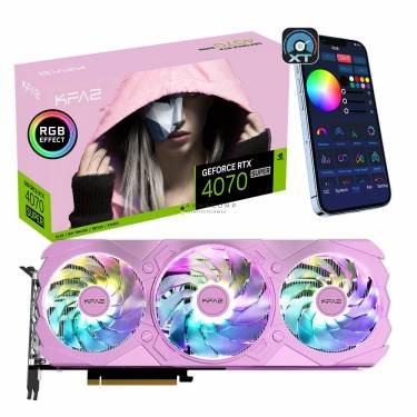 KFA2 GeForce RTX 4070 12GB DDR6X Super EX OC Gamer Pink (1-Click OC)