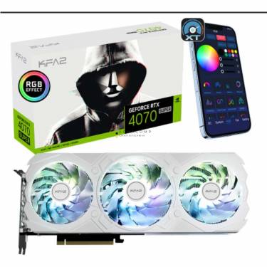 KFA2 GeForce RTX4070 12GB DDR6X Super EX OC Gamer White (1-Click OC)