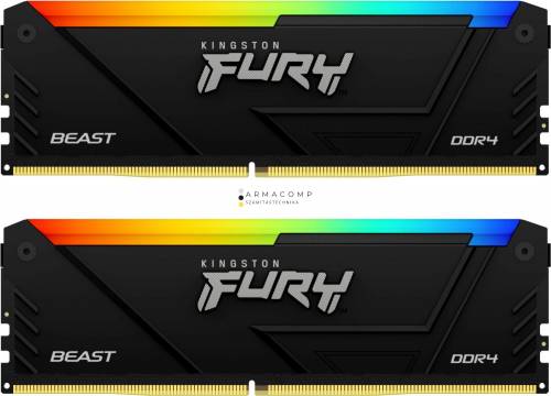 Kingston 16GB DDR4 2666MHz Kit(2x8GB) Fury Beast RGB Black