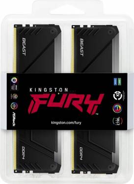 Kingston 32GB DDR4 2666MHz Kit(2x16GB) Fury Beast RGB Black