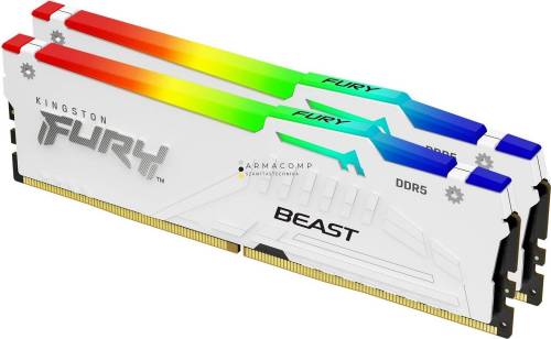 Kingston 32GB DDR5 6000 MHz Kit(2x16GB) Fury Beast RGB White