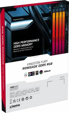 Kingston 32GB DDR5 8000MHz Kit(2x16GB) Fury Renegade RGB Black/Silver