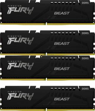 Kingston 64GB 5200Mhz Kit(4x16GB) Fury Beast Black