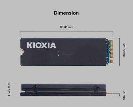 KIOXIA 1TB M.2 2280 NVMe Exceria with Heatsink