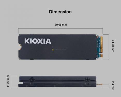 KIOXIA 2TB M.2 2280 NVMe Exceria with Heatsink