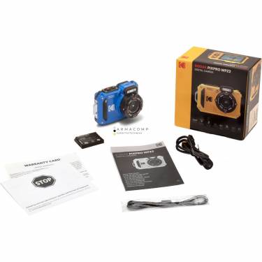 Kodak Pixpro WPZ2 Blue Waterproof + 2db akku 16GB microSD Card