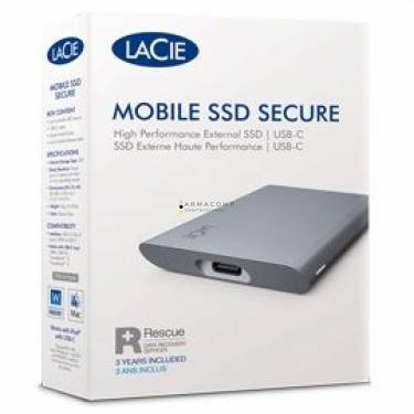 LaCie 1TB USB Type-C Mobile Secure SSD Space Gray