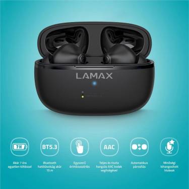 Lamax Clips1 Play Bluetooth Headset Black