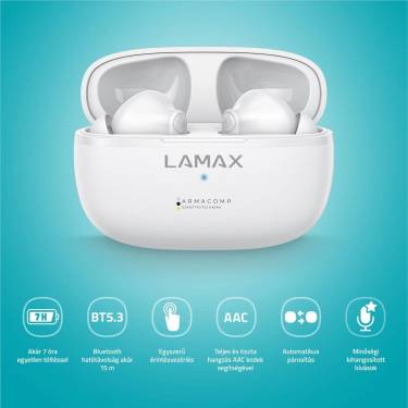 Lamax Clips1 Play Bluetooth Headset White