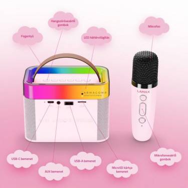 Lamax KaraokeKid1 Bluetooth Speaker Pink