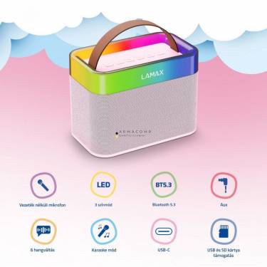 Lamax KaraokeKid1 Bluetooth Speaker Pink