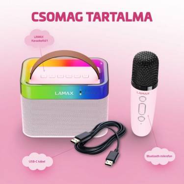 Lamax KaraokeKid1 Bluetooth Speaker Pink