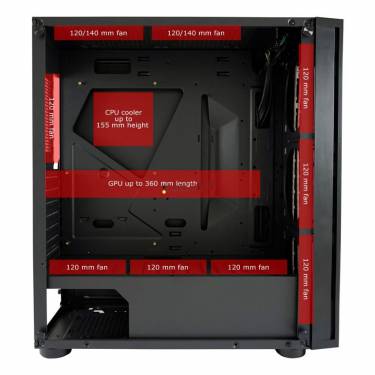 LC Power 800B Interlayer X Gaming case Window Black