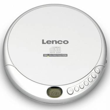 Lenco CD-201SI - Portable CD-Player with Anti-shock Silver