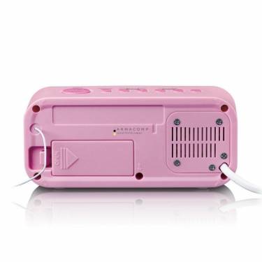 Lenco CR-205 Alarm Clock Radio Pink