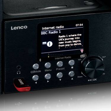 Lenco MC-250BK Mikro set with smart radio CD/USB player internet DAB+ Bluetooth Black