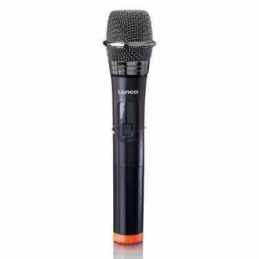 Lenco MCW-011BK wireless Microphone with 6,3mm battery powered receiver Black