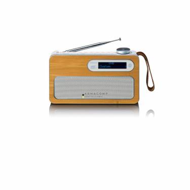 Lenco PDR-040EF Portable DAB+ radio with Bluetooth Bamboo