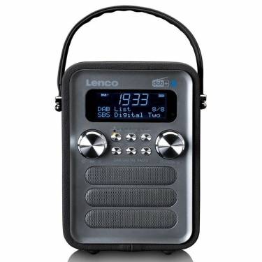 Lenco PDR-051BKSI portable DAB+ FM radio with Bluetooth and aux-input rechargeable battery Black