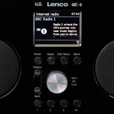 Lenco PIR-645WH  Internet DAB FM RADIO Bluetooth Black