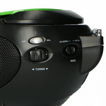 Lenco SCD-24 Portable stereo FM radio with CD player Green/Black