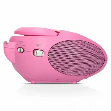 Lenco SCD-24PK portable stereo FM radio with CD player Pink