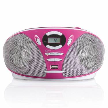 Lenco SCD-300PK portable radio MP3 CD USB Pink