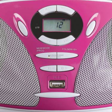 Lenco SCD-300PK portable radio MP3 CD USB Pink