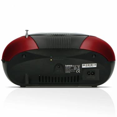 Lenco SCD-37 USB portable FM radio CD and USB player Red