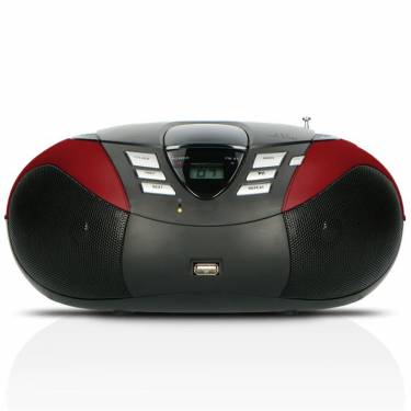 Lenco SCD-37 USB portable FM radio CD and USB player Red