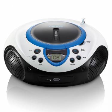 Lenco SCD-38 USB Portable FM radio CD and USB player Blue