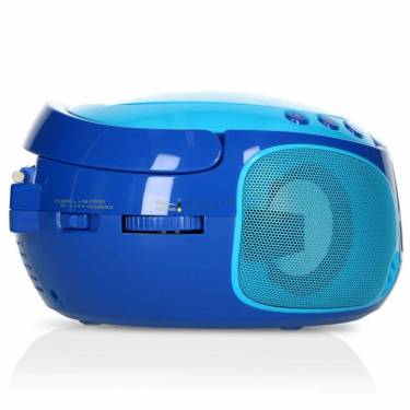 Lenco SCD-650BU Portable FM Radio CD/MP3/USB Microphone & Light Effects Blue