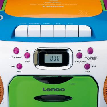 Lenco SCD-971 Portable FM radio CD/Cassette player Multi colour