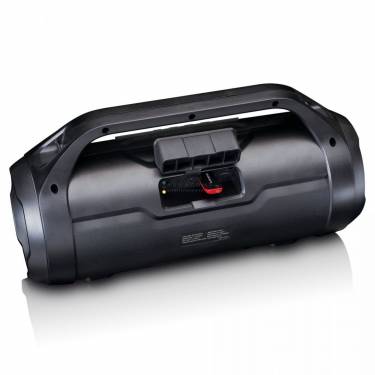 Lenco SPR-070BK splashproof Bluetooth speaker met FM radio, USB, Sd and party lights Black