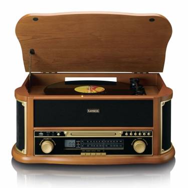 Lenco TCD-2551 Retro Turntable with Bluetooth Wood