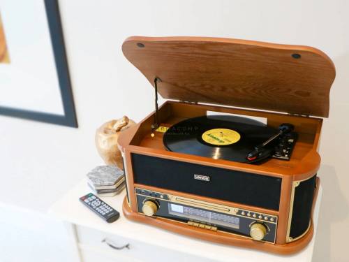 Lenco TCD-2551 Retro Turntable with Bluetooth Wood