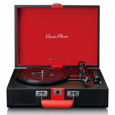 Lenco TT-110 Turntable with Bluetooth reception and built in speakers Black/Red