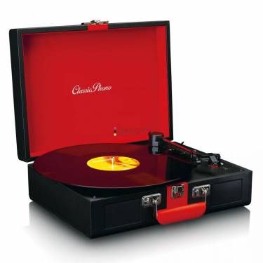 Lenco TT-110 Turntable with Bluetooth reception and built in speakers Black/Red