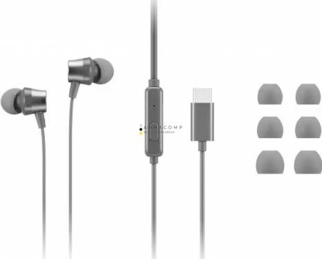 Lenovo 300 USB-C Wired In-Ear Headphone Grey