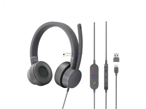 Lenovo Go Wired ANC Headset Storm Grey