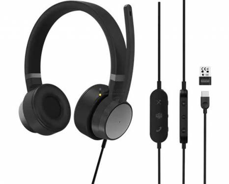 Lenovo Go Wired ANC Headset Thunder Black