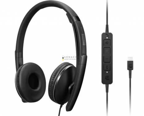 Lenovo Wired ANC Gen 2 Teams Headset Black